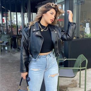 Leather Jacket w/ buckles